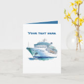 Leuk cruiseschip tekst toevoegen kaart (Gele Bloem)