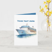 Leuk cruiseschip tekst toevoegen kaart (Gele Bloem)