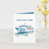 Leuk cruiseschip tekst toevoegen kaart (Gele Bloem)