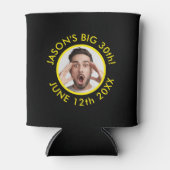 Leuk Custom 30e Portret 2 Foto Verjaardagsfeest Blikjeskoeler (Voorkant)