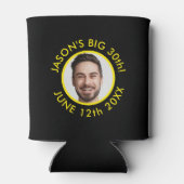 Leuk Custom 30e Portret 2 Foto Verjaardagsfeest Blikjeskoeler (Achterkant)