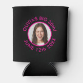 Leuk Custom 30e Portret 2 Foto Verjaardagsfeest Blikjeskoeler (Voorkant)