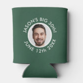 Leuk Custom 30e Portret 2 Foto Verjaardagsfeest Blikjeskoeler (Achterkant)