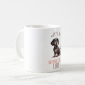 Leuk Dachshund Dog Quote Koffiemok (Voorkant links)