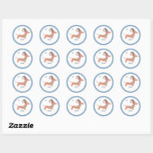 Leuk Dachshund Kerst puppy hondenliefhebber Ronde Sticker (Vel)