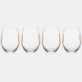 Leuk Dachshund Wiener Worst Dog Monogram Initiaal Wijnglas Zonder Voet (Links)