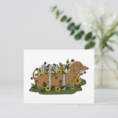 Leuk Dachsund Briefkaart of Mini Art Print (Staand voorkant)