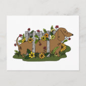 Leuk Dachsund Briefkaart of Mini Art Print (Voorkant)