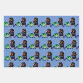 Leuk DachsundLove Wrapping Papier 48x73cm Inpakpapier Vel (Voorkant 3)