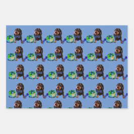 Leuk DachsundLove Wrapping Papier 48x73cm Inpakpapier Vel