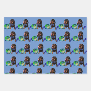 Leuk DachsundLove Wrapping Papier 48x73cm Inpakpapier Vel