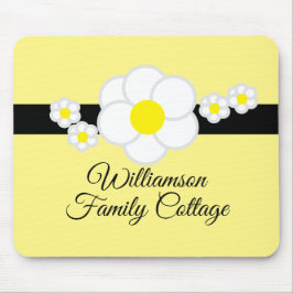 Leuk Daisy Zwart Streep Geel Script Muismat