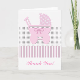 Leuk dank Uw Ontwerp van het Meisje van het Baby Bedankkaart