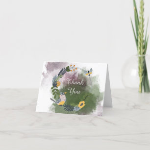 Leuk danken Weinig Vogel en Vlinder u Bedankkaart