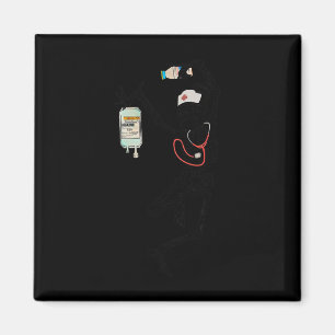 Leuk Dansend Skelet Verpleegster Halloween Kostuum Magneet