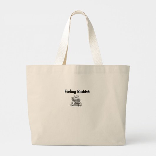 Leuk dat de bibliotheek belt grote tote bag (Achterkant)