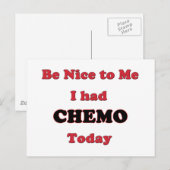 Leuk dat ik Chemo vandaag had. Briefkaart (Voorkant / Achterkant)
