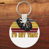 Leuk dat ik dat dartbord doel darts speler zou rak sleutelhanger (Voorkant)