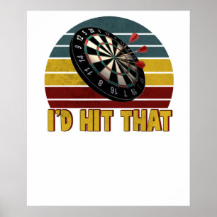 Leuk dat ik dat dartbord doelwit zou raken Darts s Poster