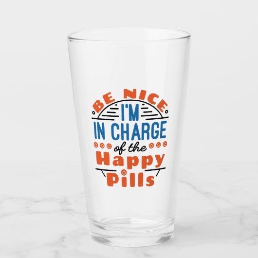 Leuk dat ik de aanvoerder ben van de Happy Pills P Glas (Voorkant)