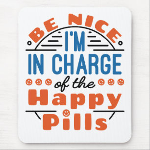 Leuk dat ik de aanvoerder ben van de Happy Pills P Muismat