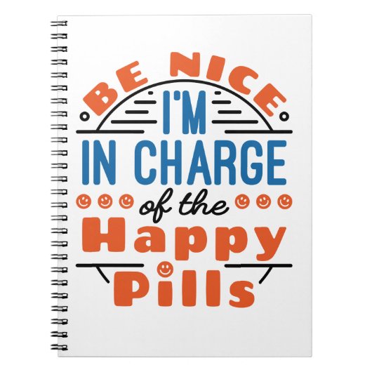 Leuk dat ik de aanvoerder ben van de Happy Pills P Notitieboek (Voorkant)