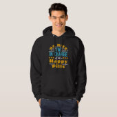 Leuk dat ik de baas ben van Happy Pills apotheker  Hoodie (Voorkant volledig)