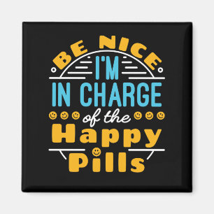 Leuk dat ik de baas ben van Happy Pills apotheker  Magneet