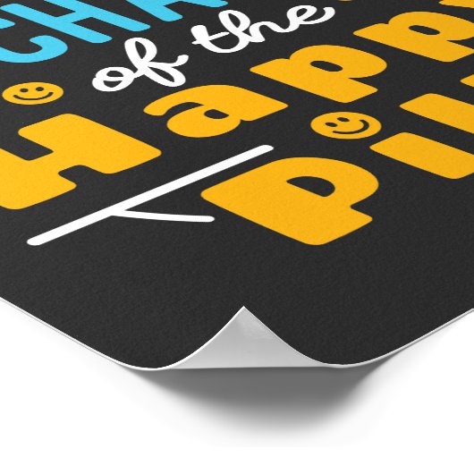 Leuk dat ik de baas ben van Happy Pills apotheker Poster (Hoek)