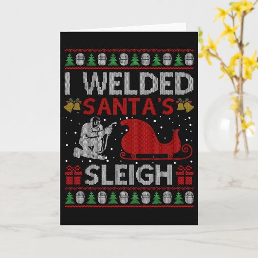 Leuk dat ik de Kerstmis-slee cadeau van de Kerstma Kaart (Gele Bloem)