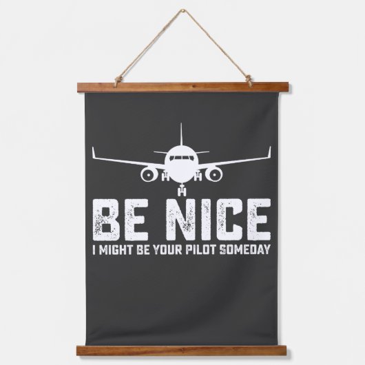 Leuk dat ik ooit je piloot kan zijn hangend wandkleed (Voorkant)