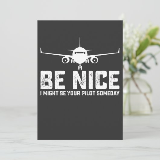 Leuk dat ik ooit je piloot kan zijn kaart (Staand voorkant)