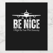 Leuk dat ik ooit je piloot kan zijn wijn etiket (Enkel label)