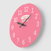 Leuk dat ik van je Moederdag hou | Wandklok (Hoek)