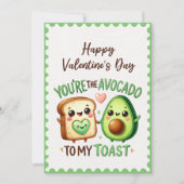 Leuk dat je de avocado bent van mijn toast Valenti Feestdagenkaart (Voorkant)