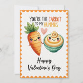 Leuk dat je de wortel bent van mijn hummus Valenti Feestdagenkaart (Voorkant)