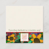 Leuk dat je deze Bloemeninspiratie Vriendheidskaar Vierkante Visitekaartje (Achterkant)