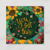 Leuk dat je deze Bloemeninspiratie Vriendheidskaar Vierkante Visitekaartje (Voorkant)