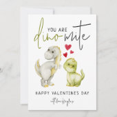 Leuk dat je Dino-Mite bent | Valentijnsdag Feestdagenkaart (Voorkant)