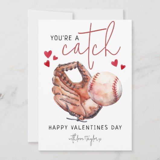 Leuk dat je een vangst bent | Valentijnsdag Feestdagenkaart (Voorkant)