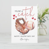 Leuk dat je een vangst bent | Valentijnsdag Feestdagenkaart (Staand voorkant)