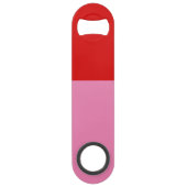 Leuk dat je er bent Rood en Roze Speed Flessenopener (Achterkant)