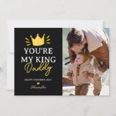 Leuk dat je mijn koning vaders dag foto kaart (Voorkant)