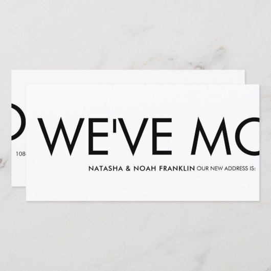 Leuk dat we de aankondiging van het nieuwe adres h (Voorkant / Achterkant)