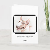 Leuk de hondart. van Bull terrier Feestdagen Kaart (Achterkant)