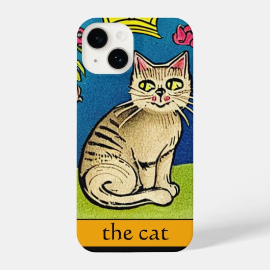 Leuk De Kat Tarot Kaart Fortune Teller Funny Fun iPhone Hoesje (Achterkant)