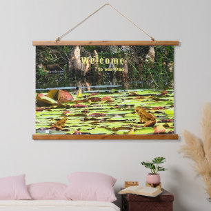 Leuk Decor Kikker Toad Lily Pad Welkom Hangend Wandkleed
