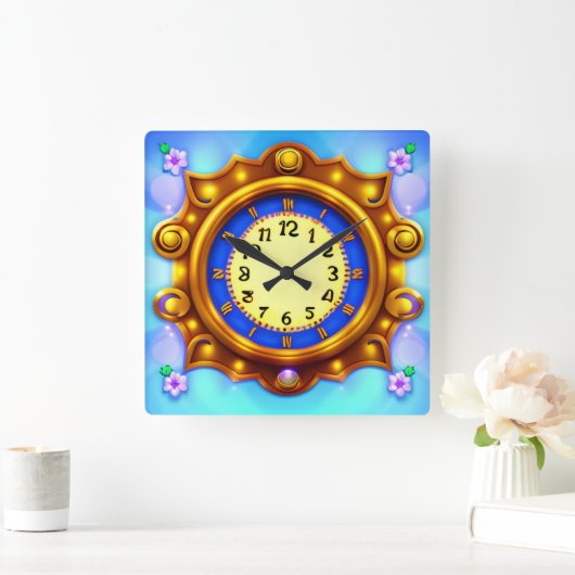 Leuk decoratief vierkante klok (Huis)