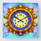 Leuk decoratief vierkante klok (Voorkant)