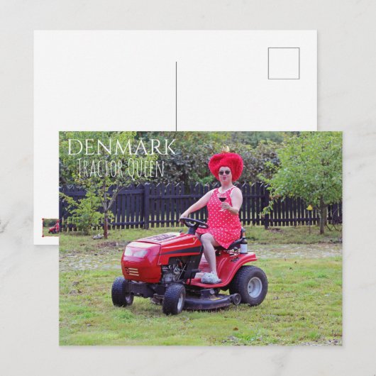 Leuk Deens Tractor Queen ansichtkaart! Briefkaart (Voorkant / Achterkant)
